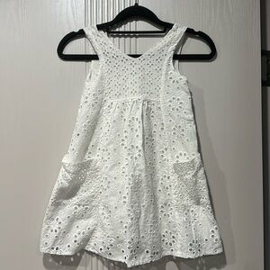 Zara Girls eyelet  white dress